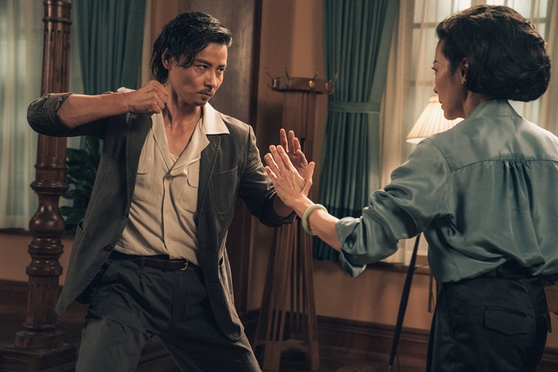 張晉與楊紫瓊在《葉問外傳：張天志》有精彩武打場面，楊紫瓊大讚：「跟他對打很放心。」（華映娛樂提供）