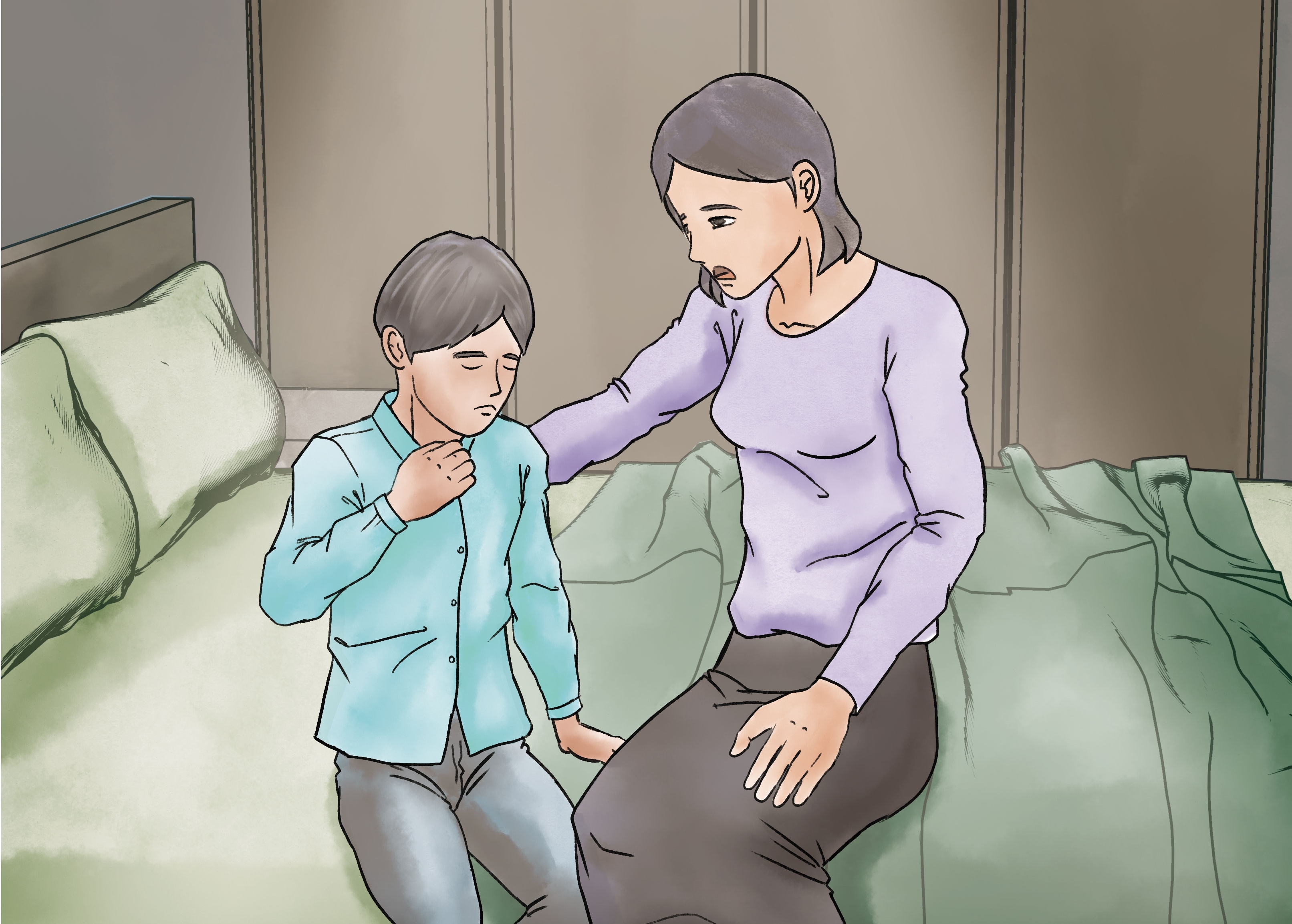 有被害人休假返家時，因行為異常被家長發現後報警，這起校園性醜聞才曝光。