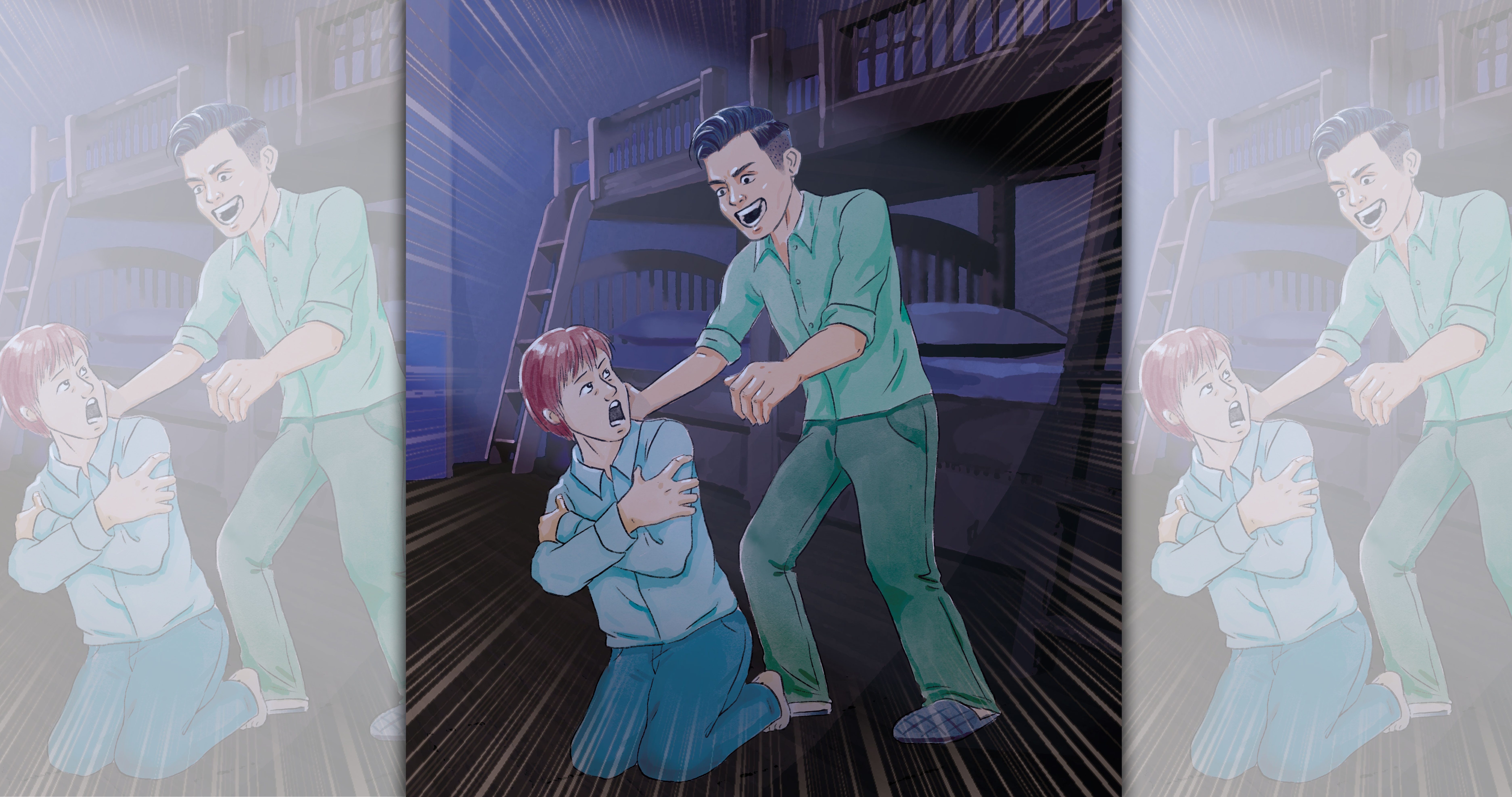 加害人過去就讀國中部時曾遭學長性侵，結果他升上高中部後，竟也對學弟伸出魔掌。