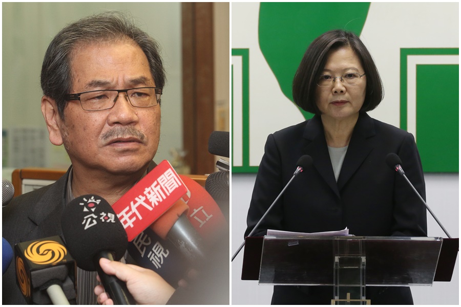 總統蔡英文透過立委許智傑想勸回民進黨新潮流大老吳乃仁。