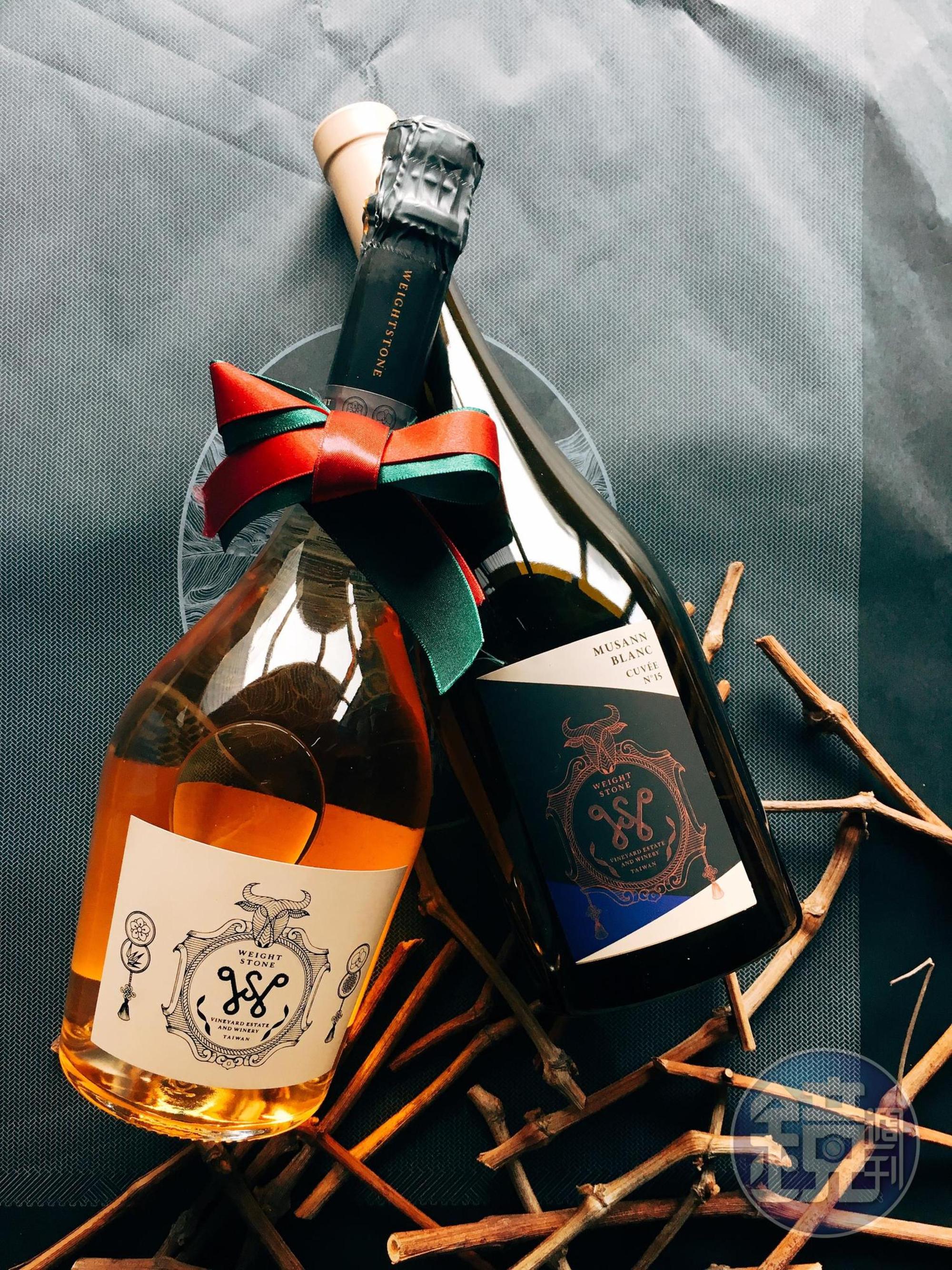 市面上很難買的台灣威石東氣泡酒，推出雙瓶耶誕特惠組。（5,500元／組）