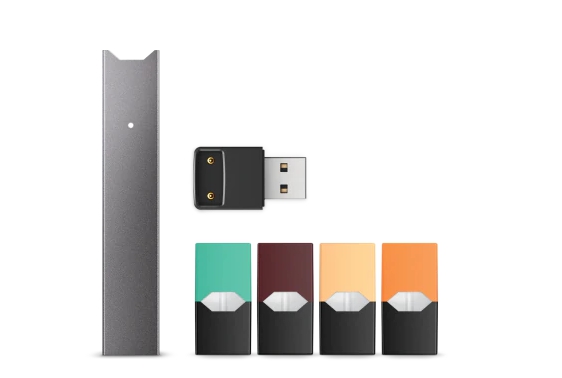 Juul是一款精簡、不用電池、煙霧不大的電子煙,但大部分的人卻不知道裡面有尼古丁。(翻攝Juul網站)