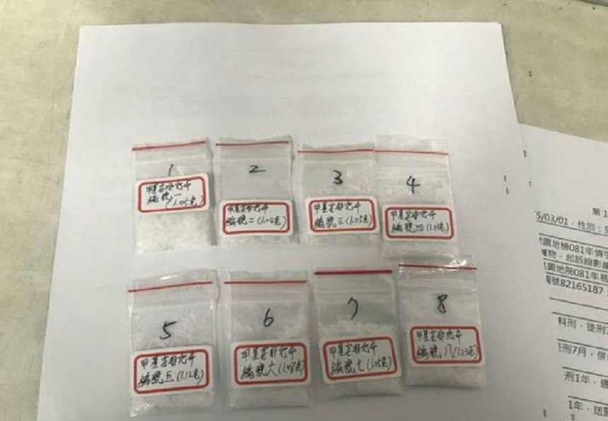 警方查獲8小包毒品。（警方提供）