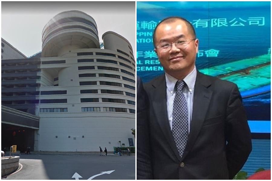 中遠海能董事總經理賈利賓於遺書寫下「憂鬱症，FAREWELL」後墜樓身亡。（左圖翻攝Google Map，右圖翻攝自大公報）