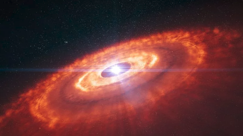 行星形成的想像。（來源：ESO/L. Calçada）