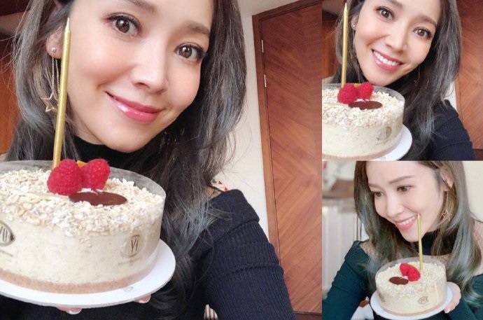 侯佩岑在微博發文慶生，看得出來她很開心。（翻攝自侯佩岑微博）