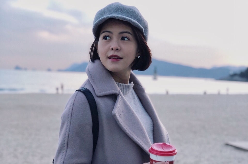 林柏妤戲劇殺青後飛韓國釜山旅行，可惜在韓國零桃花。（民視提供）