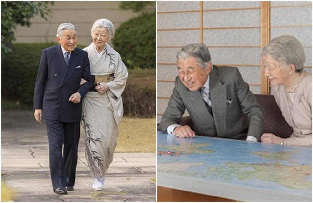 日本明仁天皇和皇后美智子,在位最後一次接受民眾賀壽。(翻攝自日本宮内庁網站)