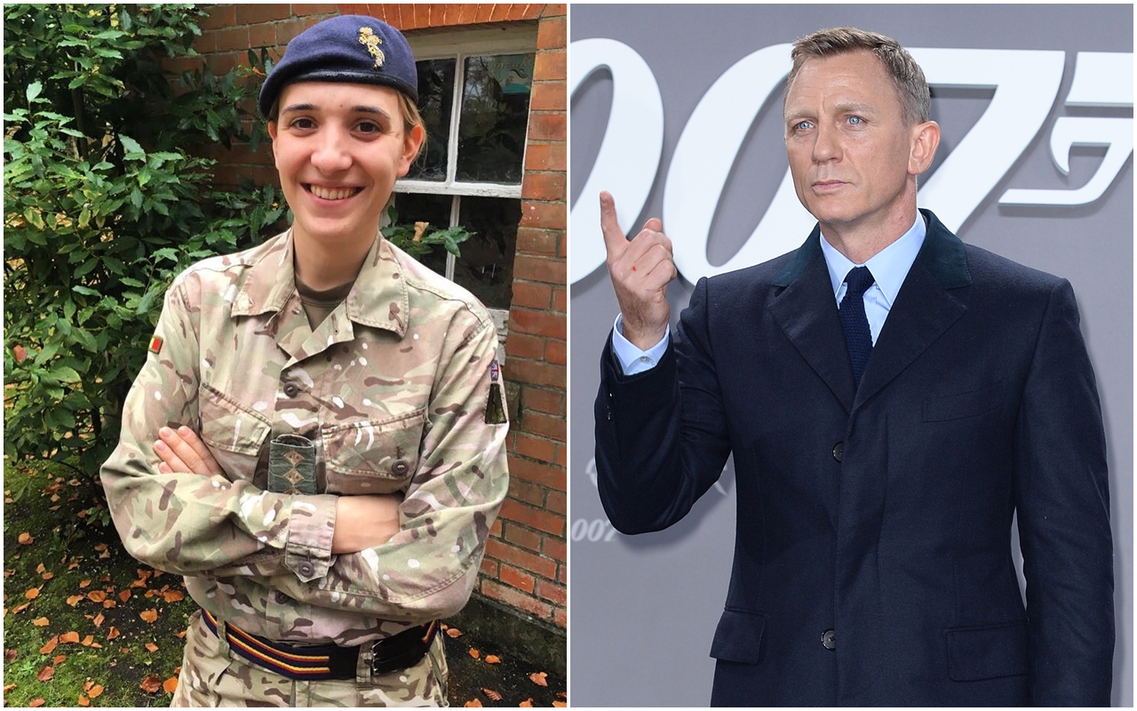 丹尼爾·克雷格（右）據傳最後一次擔綱龐德角色，未來龐德有望由跨性別軍人漢納格拉芙（左）演出。（翻攝自IG／東方IC）