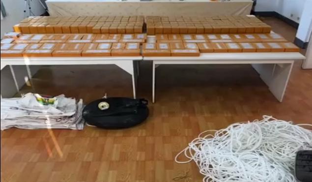 屏檢查獲歷年來最大宗毒品案,1,240塊海洛英價值60億,可供4,700萬人吸食,數量相當驚人。(屏東地檢署提供)