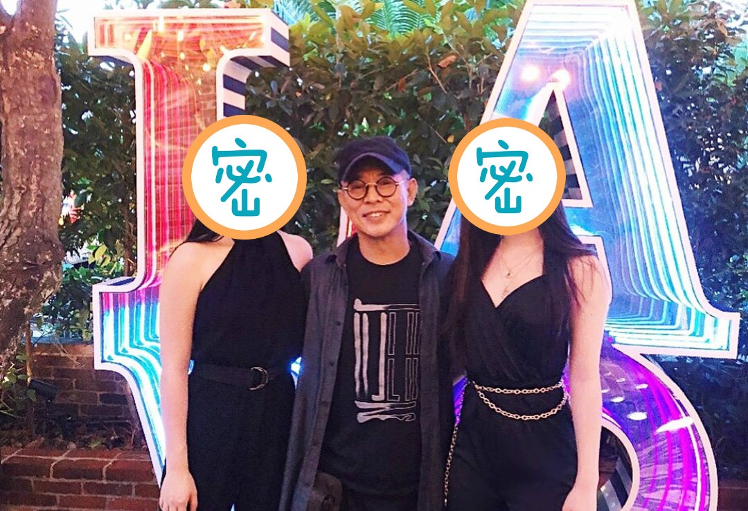 李連杰昨發文祝福粉絲耶誕快樂，並公布與2個女兒的合照。（翻攝李連杰IG）