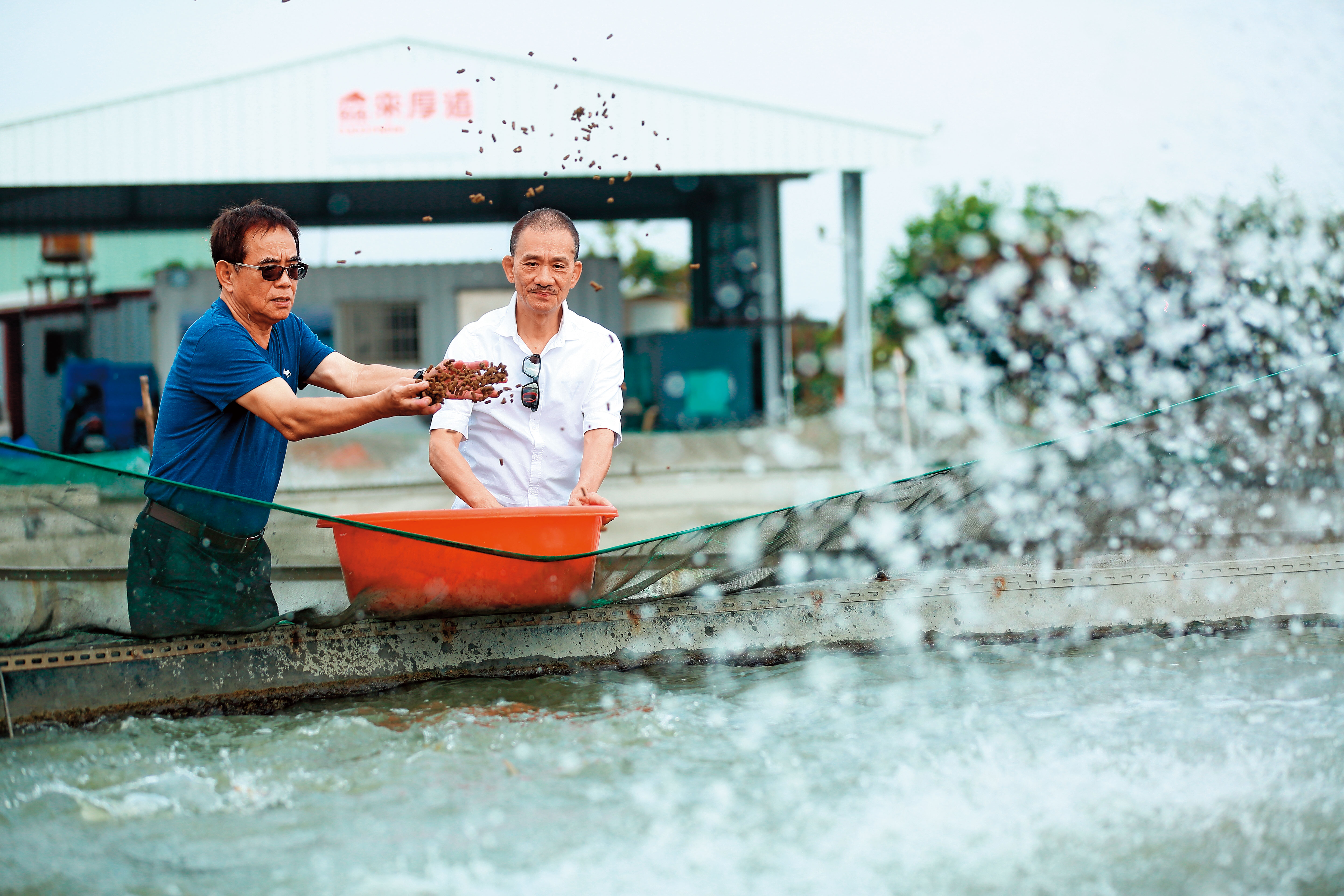張永聲（右）45歲時放棄千萬年薪、離開待了18年的德記洋行，找大學同學謝清輝（左）一起創業，圓了年輕時的海洋夢。