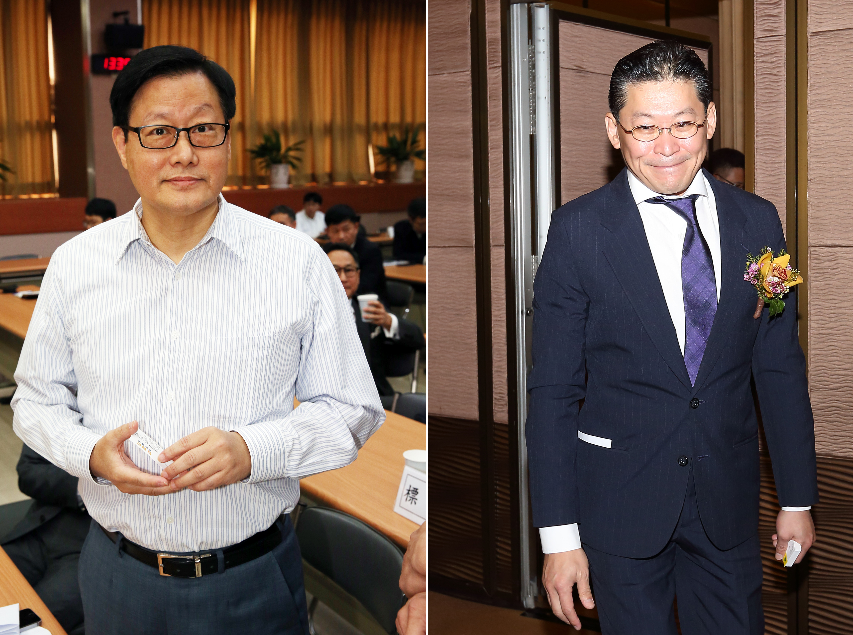 2018年2大建商大咖入主媒體，中嘉網路及東森電視分別被林鴻南（右）及張高祥（左）買下。