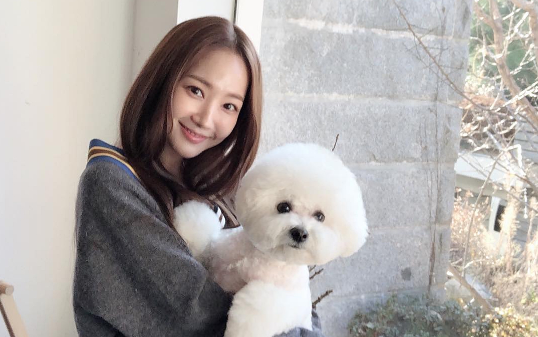 朴敏英抱著愛犬拍照,滿心期待明年1月與台粉相會。(翻攝自朴敏英IG)