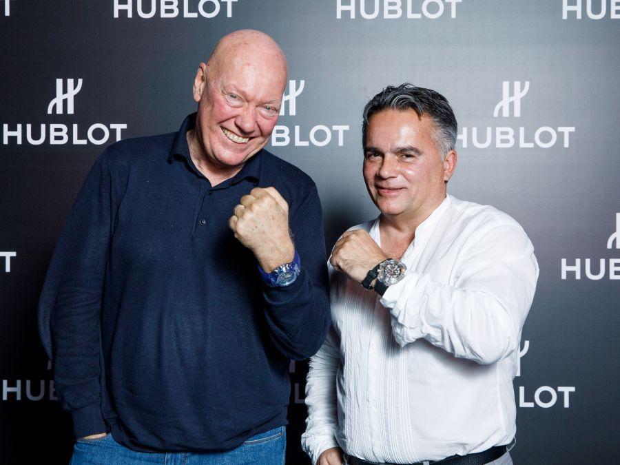 Jean-Claude Biver與HUBLOT 研發部總監Mathias Buttet，日前一起到香港舉行HUBLOT高級製錶講堂活動。