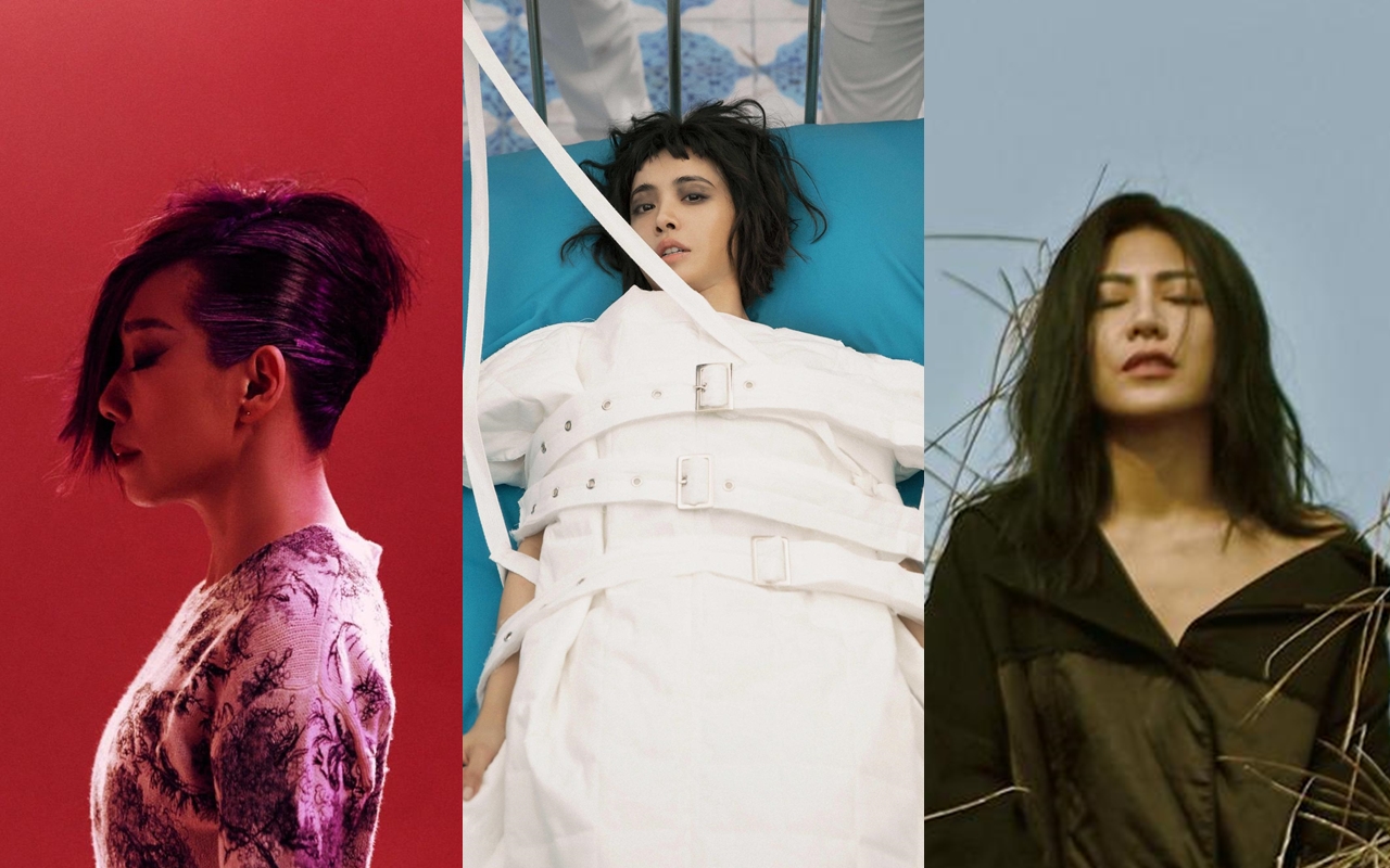 林憶蓮（左起）、蔡依林、艾怡良在年底發行新專輯，大破大立地帶給人希望。（天地合、凌時差、EMI提供）