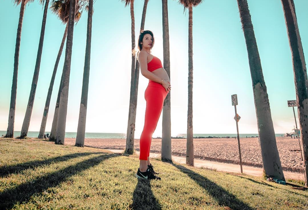 模特兒出身的樂基兒本來身材纖瘦，懷孕體重迅速增加。（翻攝自樂基兒IG）