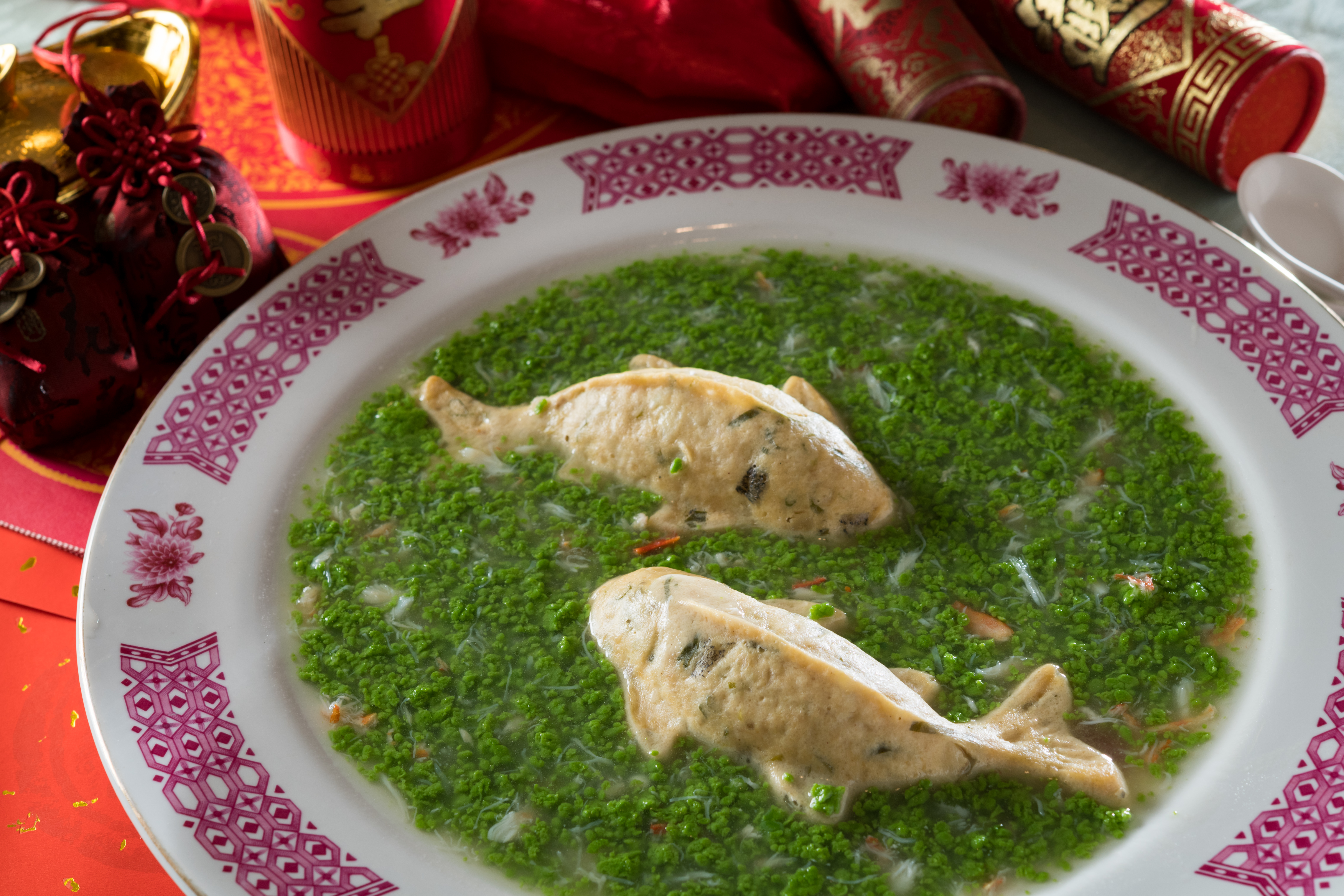 優游綠波裡的「翡翠魚肫」，口味濃郁帶滑潤感。（需3天前預訂，1.300元／份）