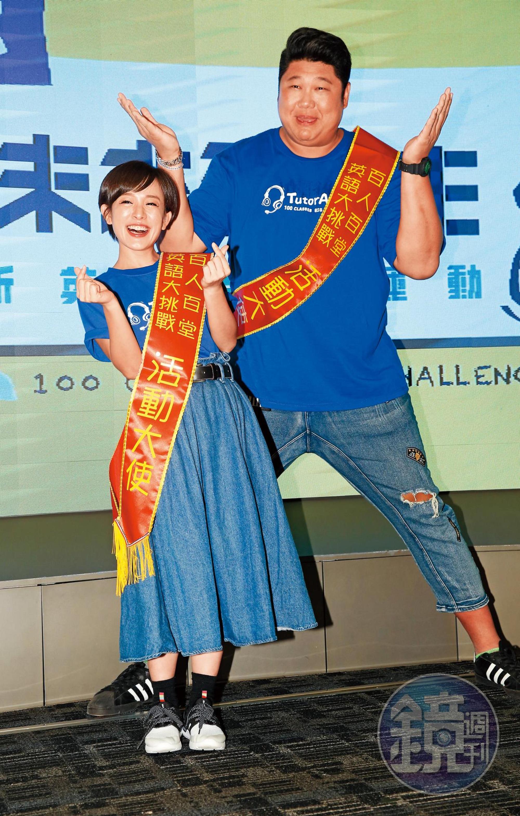 入行多年的林彥君(左)鮮有緋聞,但與哈孝遠(右)因合作《食尚玩家-就要醬玩》而被湊對。