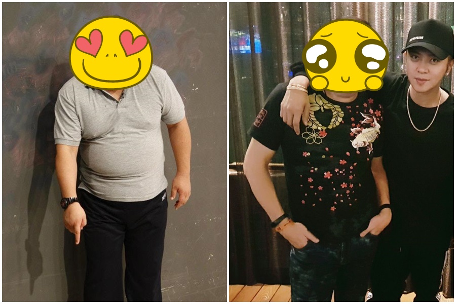 白雲進行切胃手術後整個人小了一個SIZE，但又覺得太瘦，把自己吃胖10公斤。 （翻攝白雲臉書）