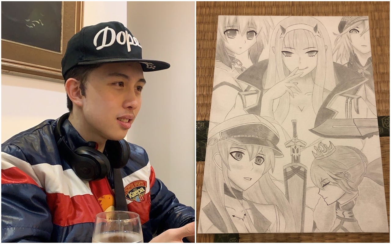 孫安佐秀出在「裡面」太閒時的畫作。（翻攝自孫安佐IG）