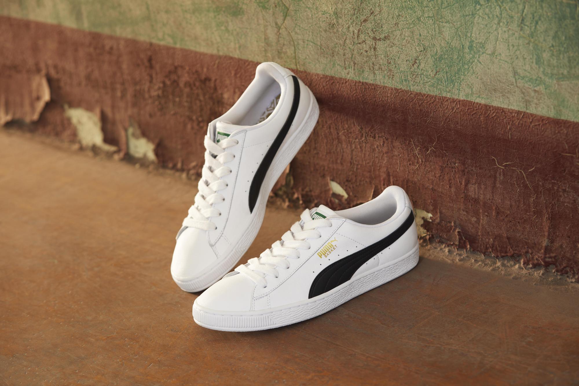 PUMA Basket Classic,NT$2,680。與之前BTS防彈少年團的合作聯名鞋款Basket Patent BTS,是同款鞋型。