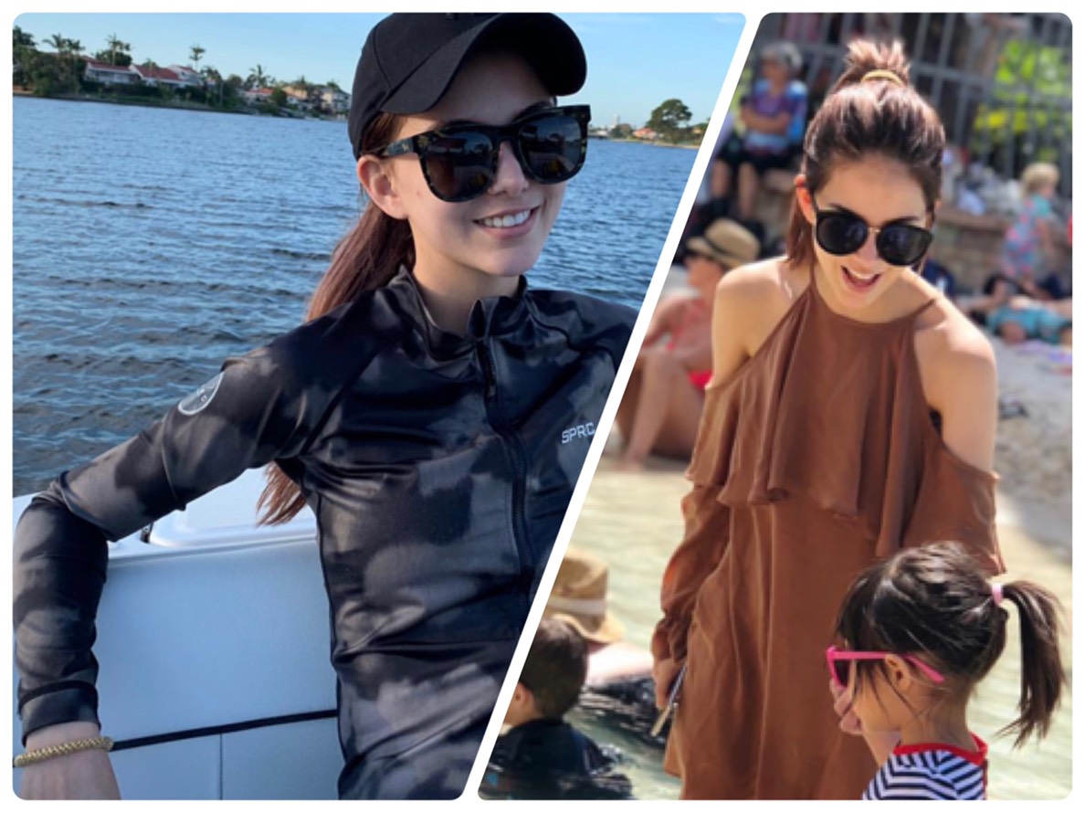 澳洲跨年的昆凌連續po出美照，不經意露出 L.ERICKSON彈力髮圈。（翻攝自昆凌IG）