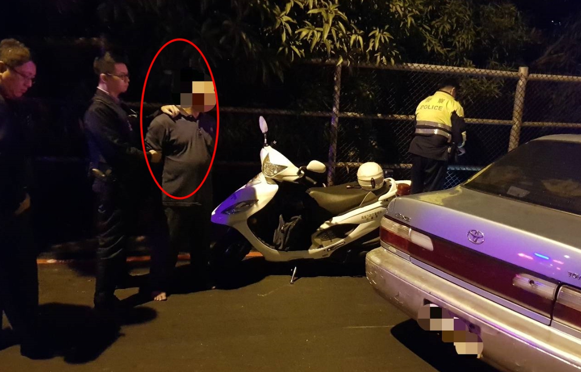 有酒駕家暴前科的劉嫌被逮後仍拒絕配合酒測，警方將他押至醫院抽血照樣測得0.82mgl。（警方提供）