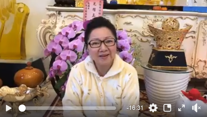 白冰冰今天下午開直播，向五月天粉絲喊話，希望能給長輩一個應有的尊重。（翻攝自白冰冰臉書）