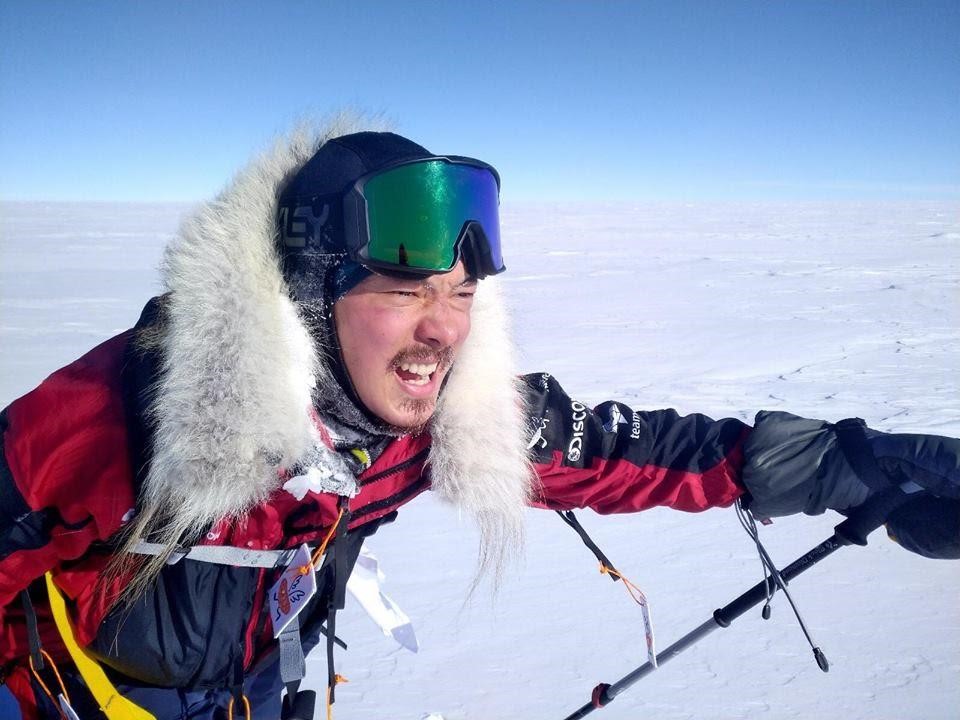 宥勝剛成為亞洲第一支越野滑雪長征南極點隊員，尚未返回台灣。（翻攝自宥勝之旅臉書）