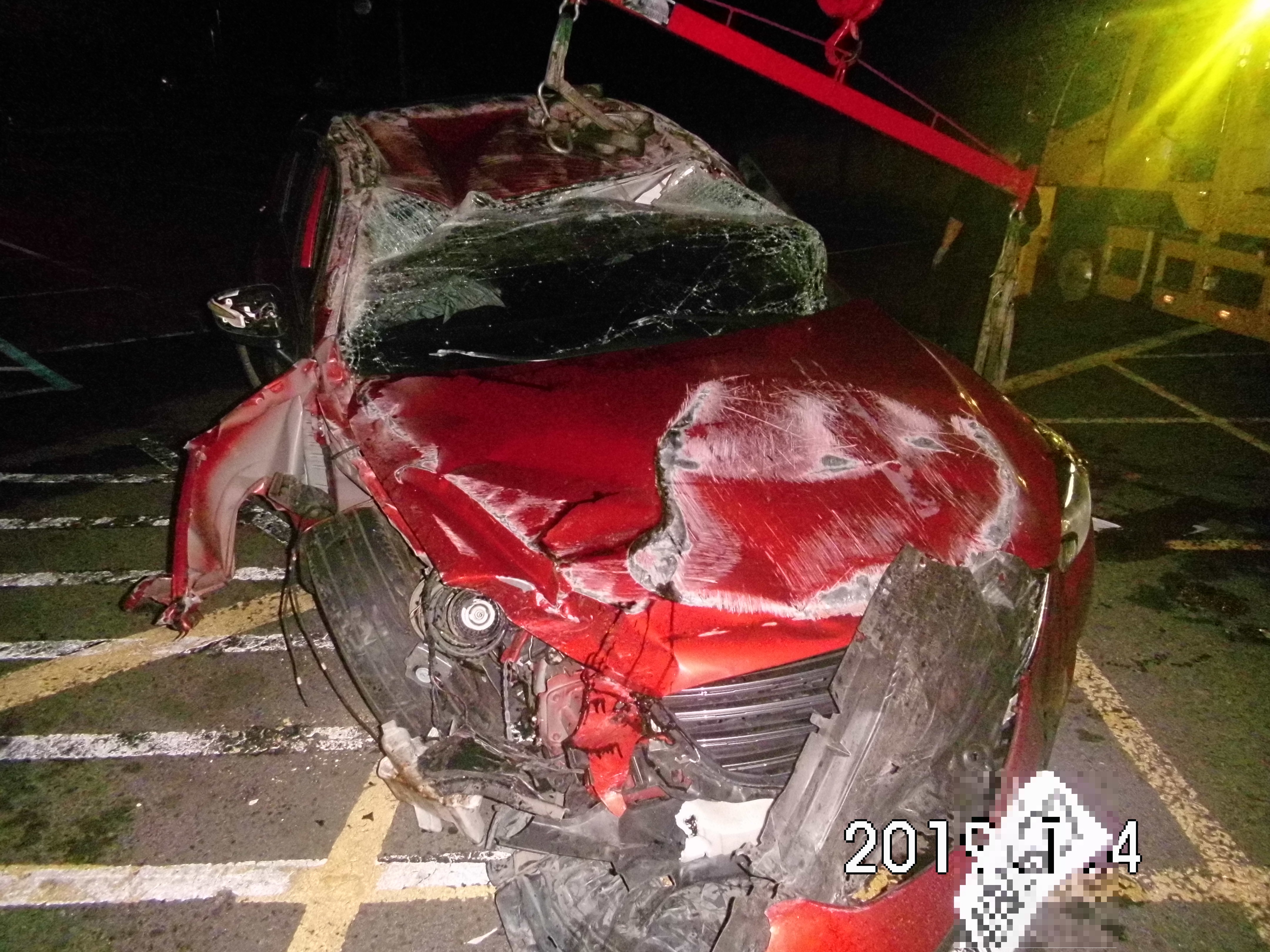 警方發現休旅車駕駛酒測超標，依公共危險罪嫌送辦。（翻攝畫面）