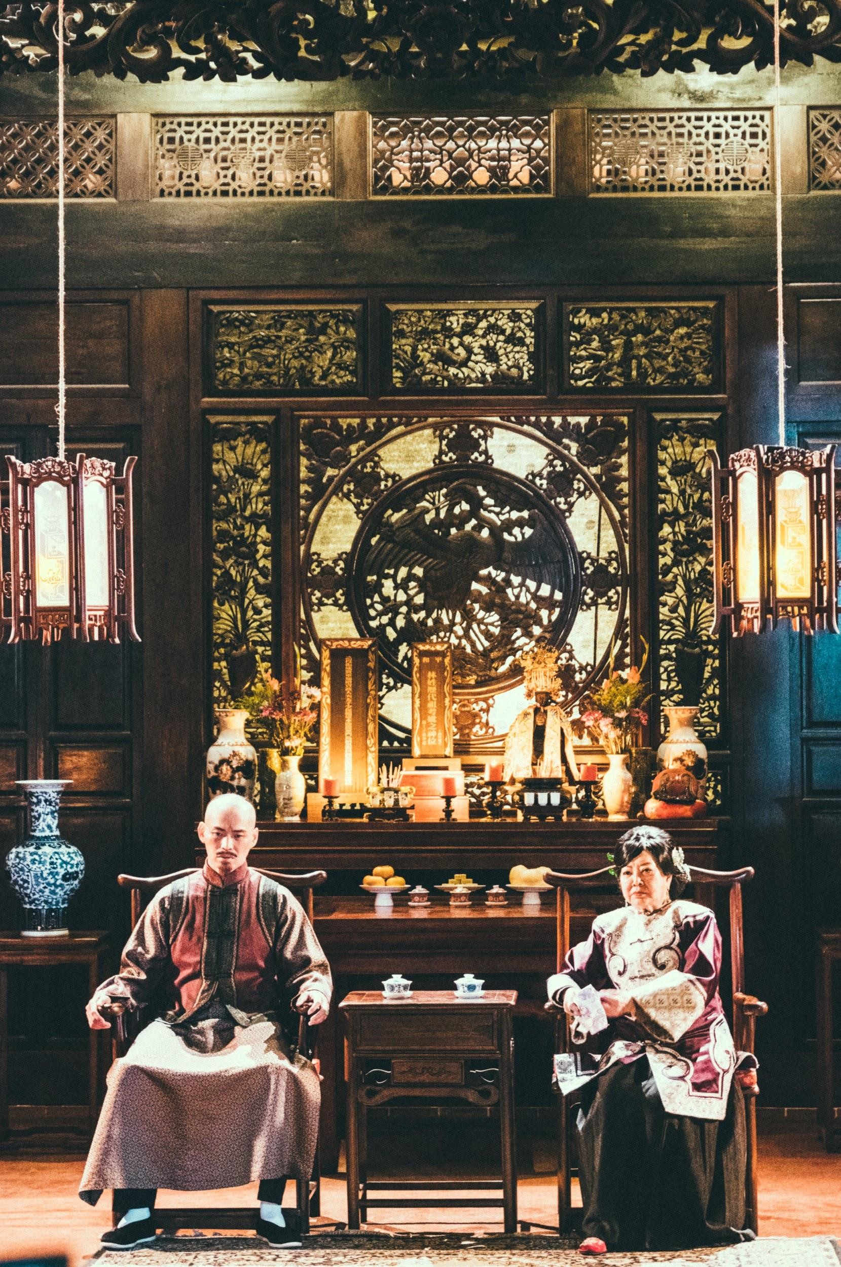 劇組在林家大花廳取景，華麗、有氣勢。（公視提供）