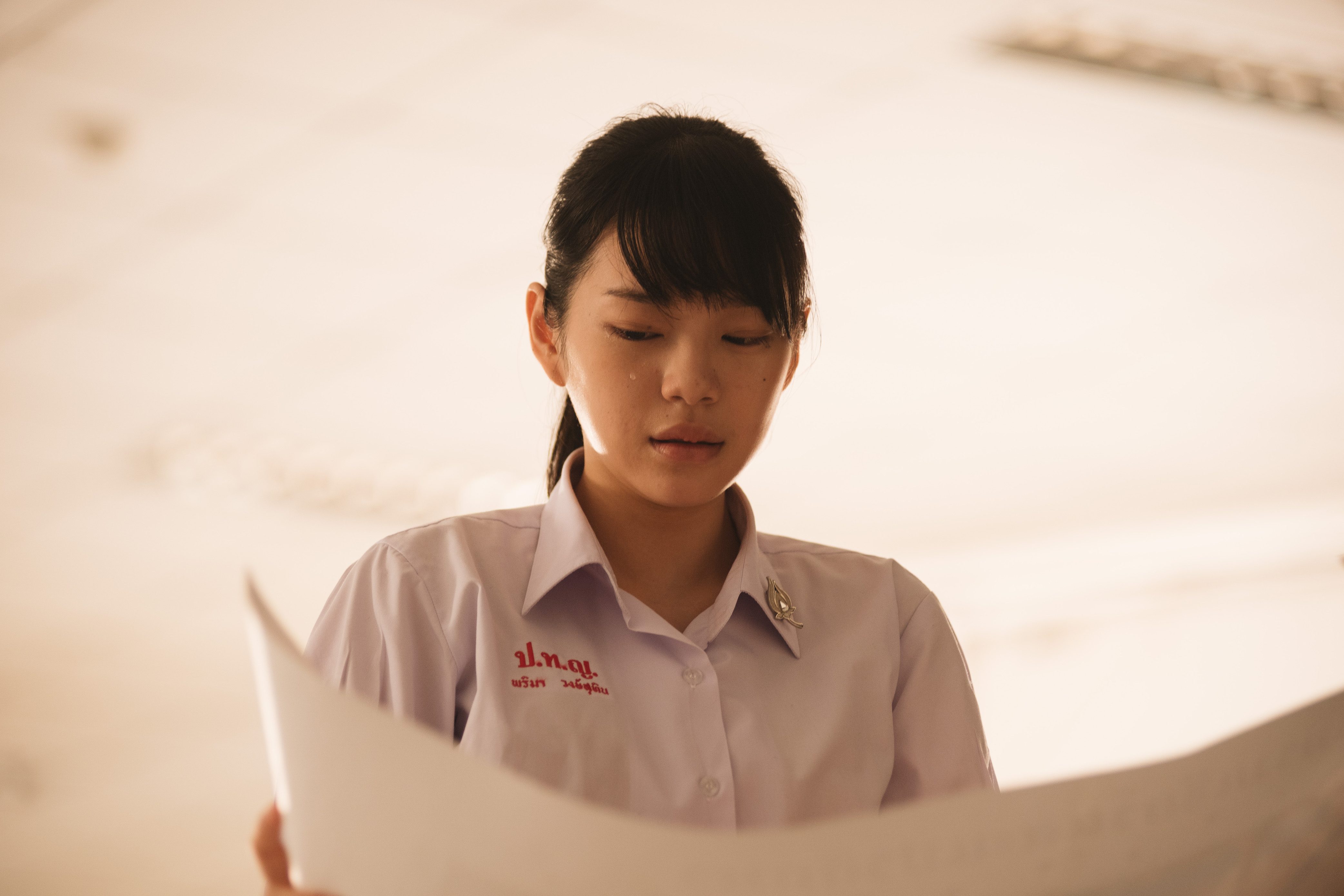 Cherprang在《借來的100天》中有哭戲的大爆發，演戲後路值得期待。（Catchplay提供）