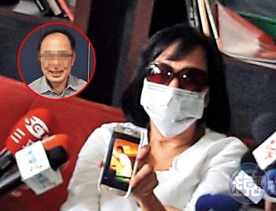 去年10月豐富的妻子賴女召開記者會公布豐富性愛光碟。(讀者提供)
