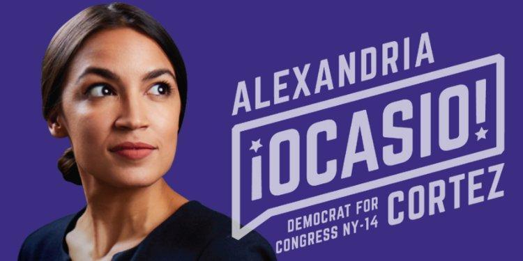 奧卡修柯蒂茲在民主黨初選中，設計如Netflix影集預告的競選海報。（網路截圖）