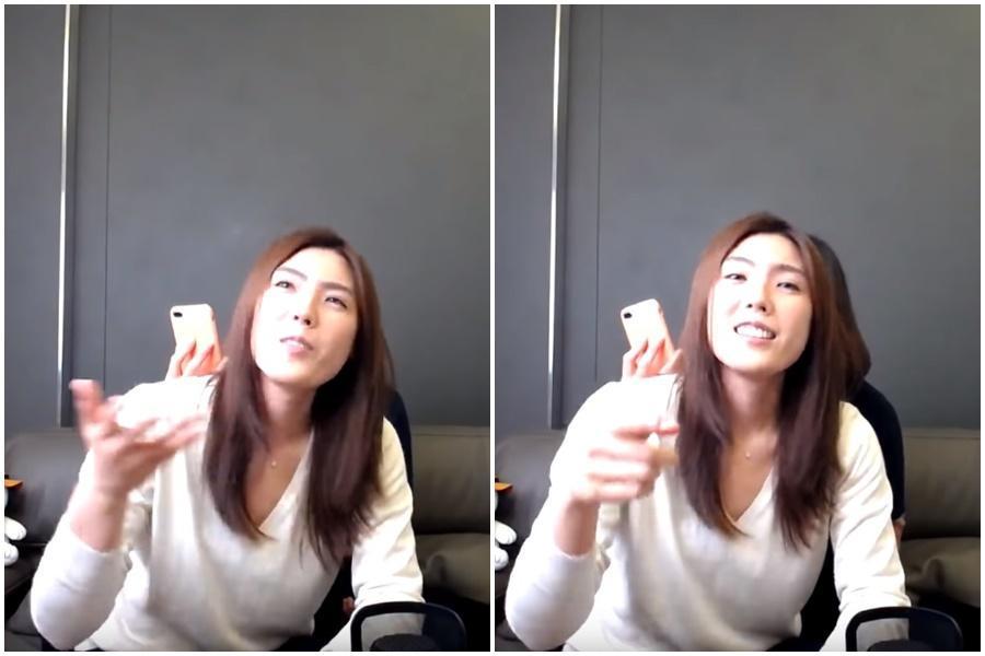 許茹芸親唱了一段《他一定很愛你》，理科太太在前對嘴。（翻攝自理科太太YouTube）
