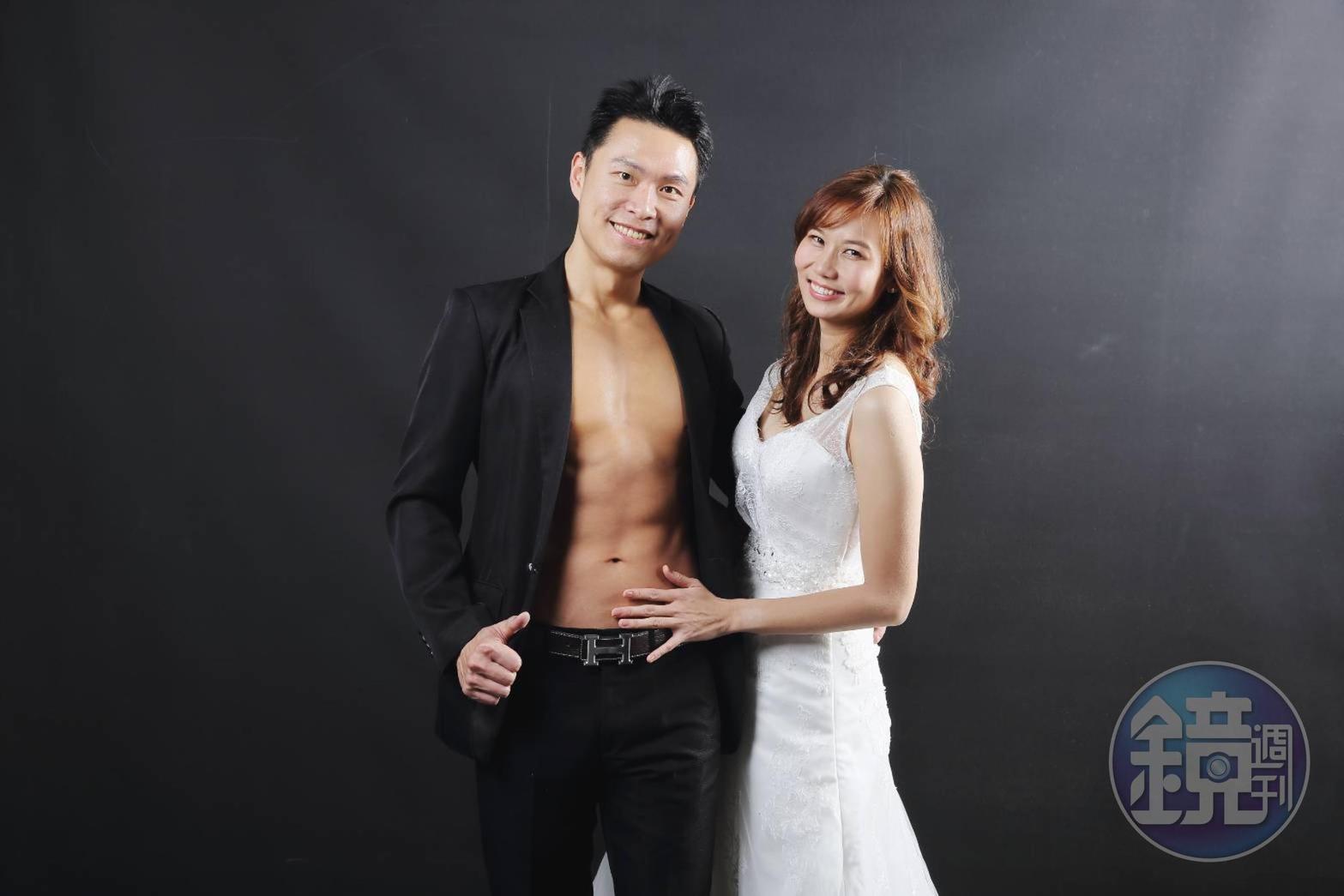 警界天菜加網壇漂亮寶貝，俊男美女的組合羨煞旁人。（讀者提供）