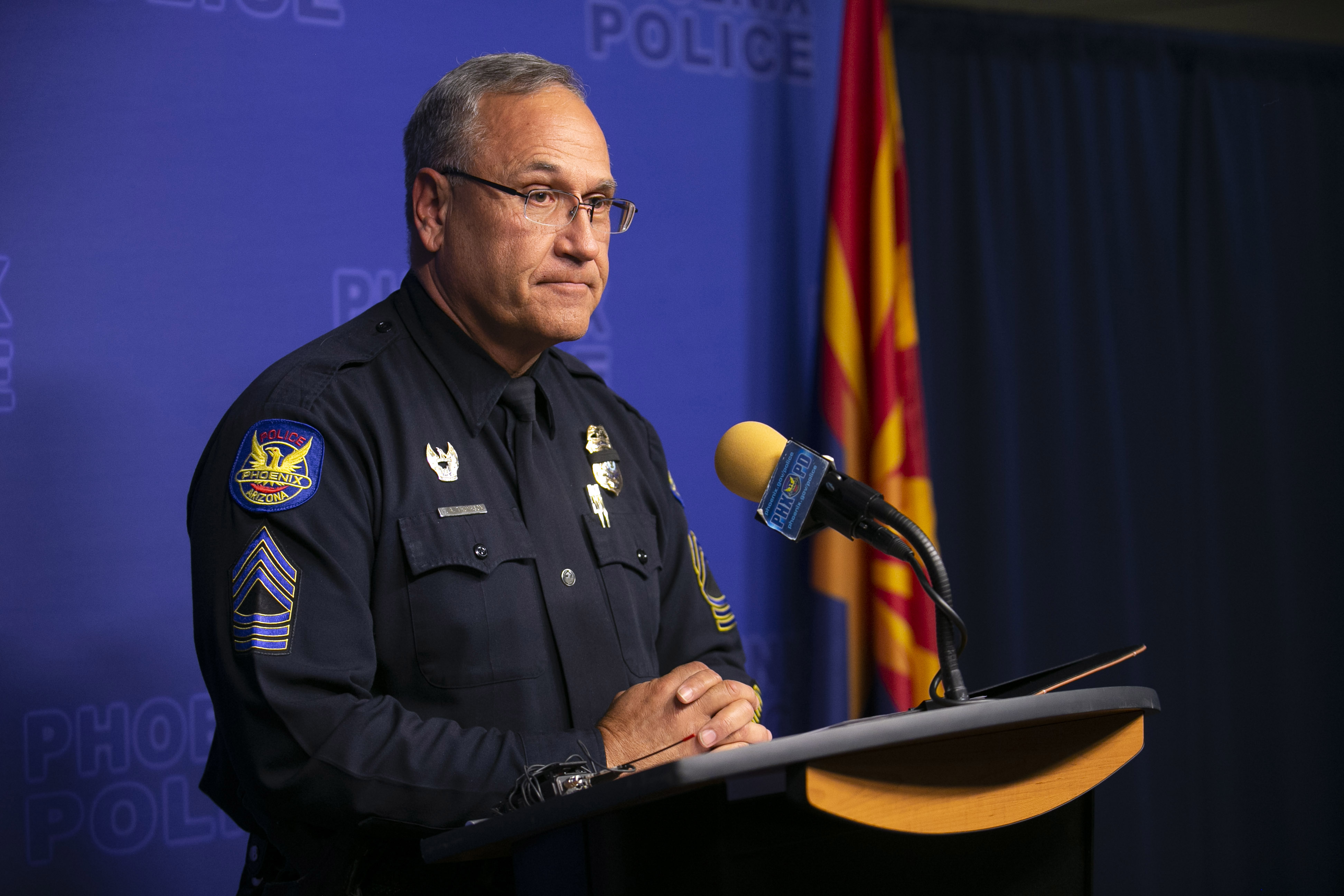 鳳凰城警方針對療養院女植物人意外產子案件,召開記者會說明。(東方IC)