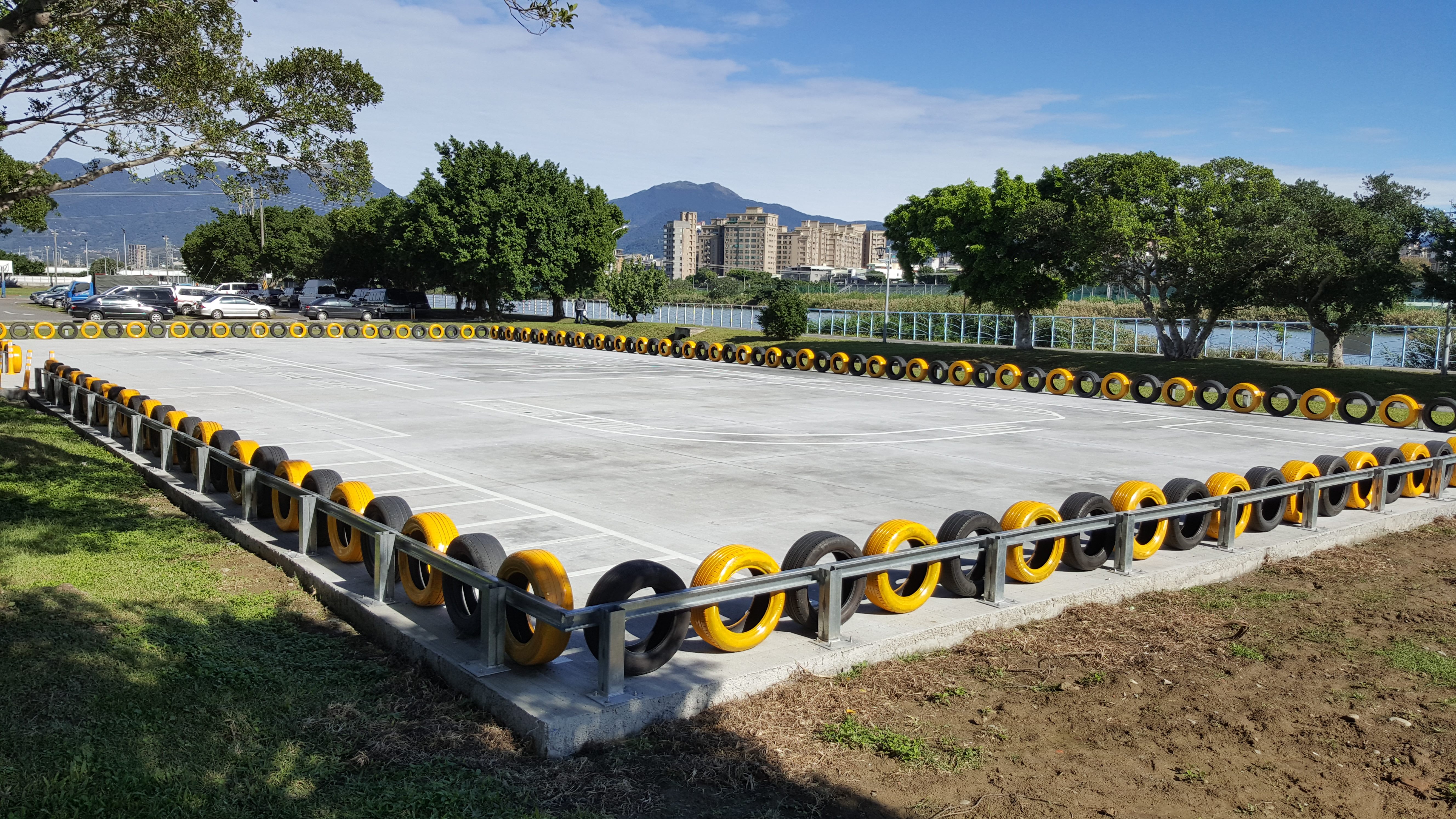 北市首座機車考照練習場位於士林區。（台北市政府交通局提供）