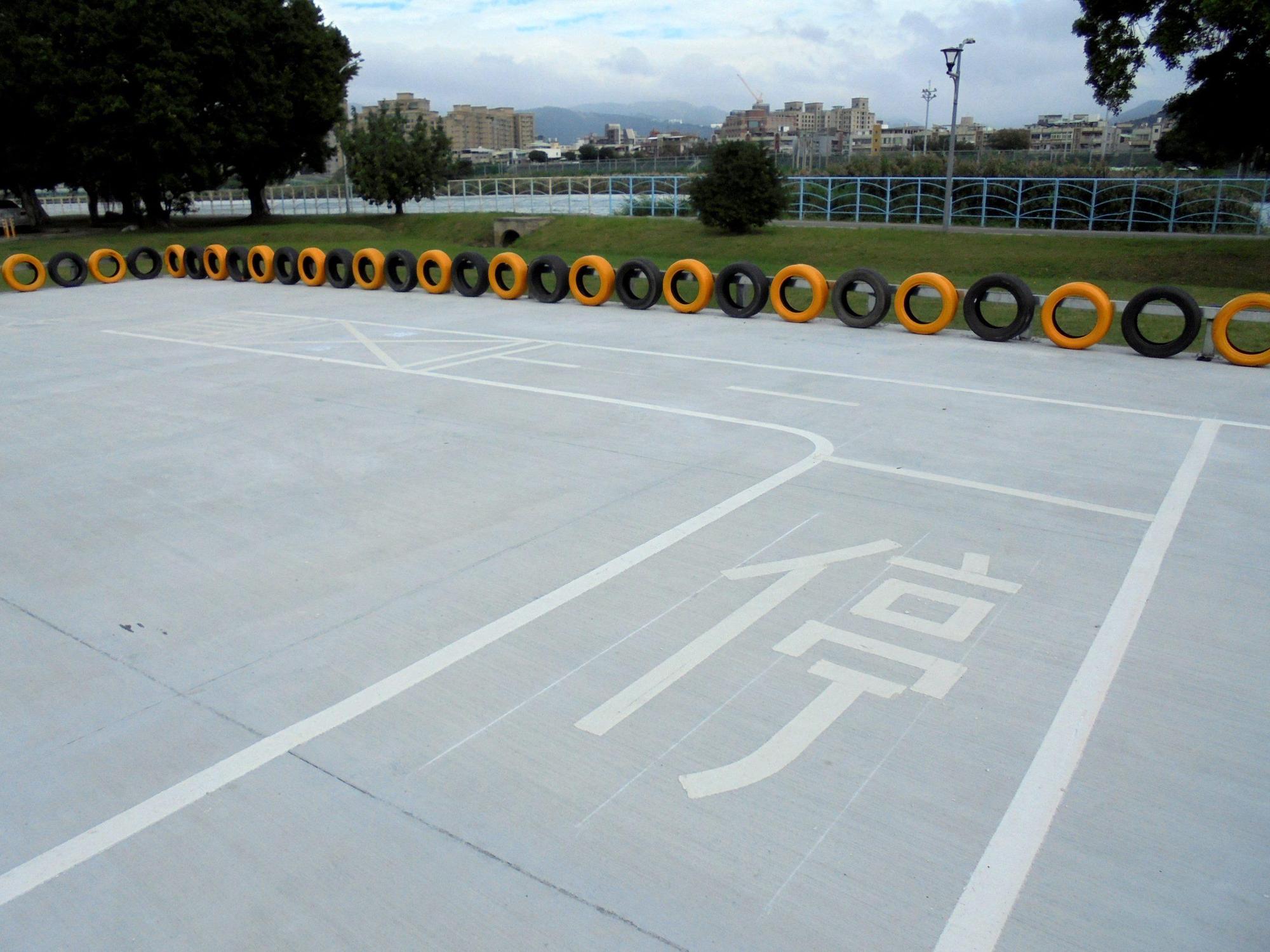 北市首座機車考照練習場，參照現行公路監理機關機車考照場地規劃。（台北市政府交通局提供）
