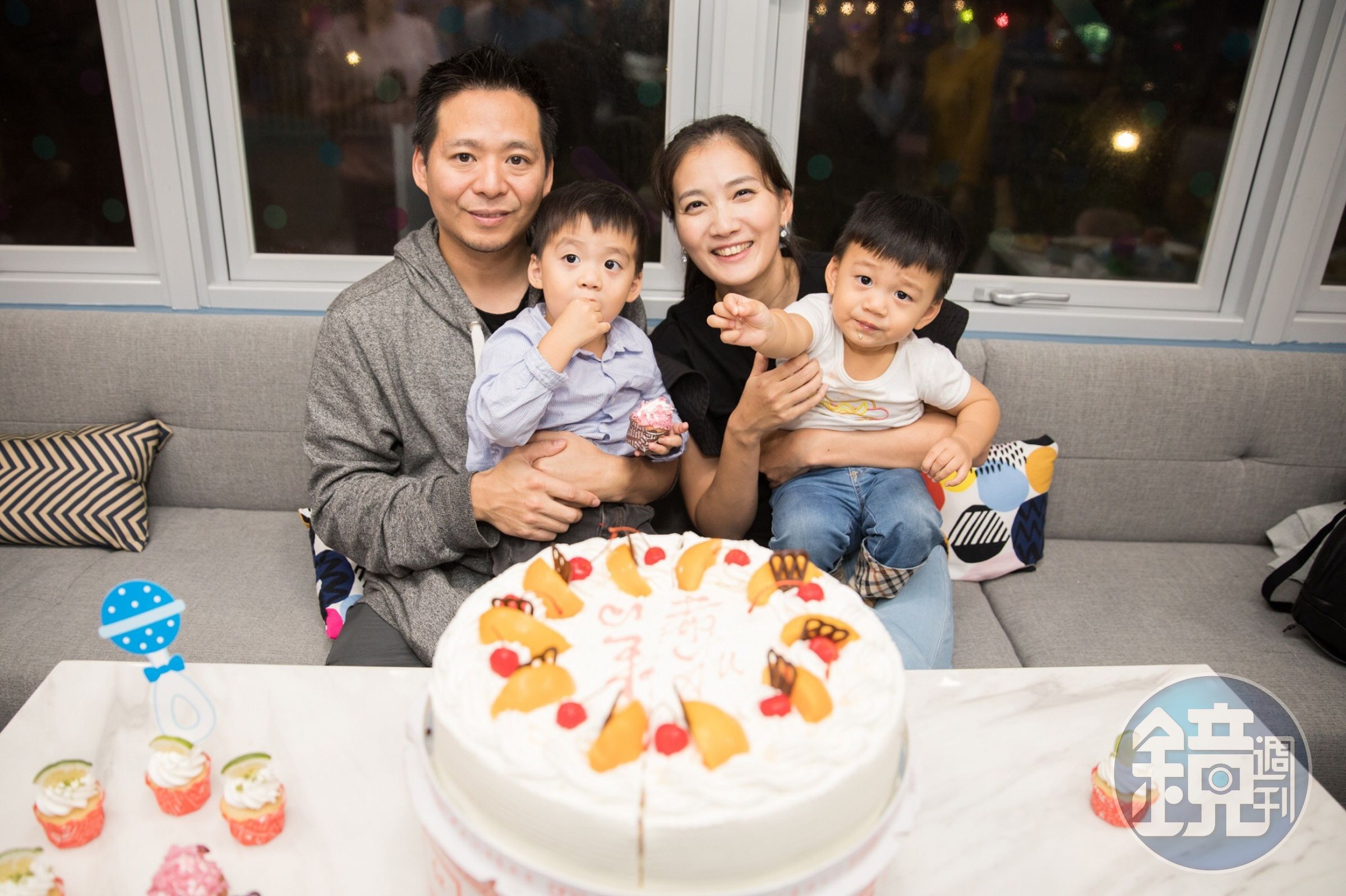 李培禎一家四口十分幸福。（艾迪昇提供）