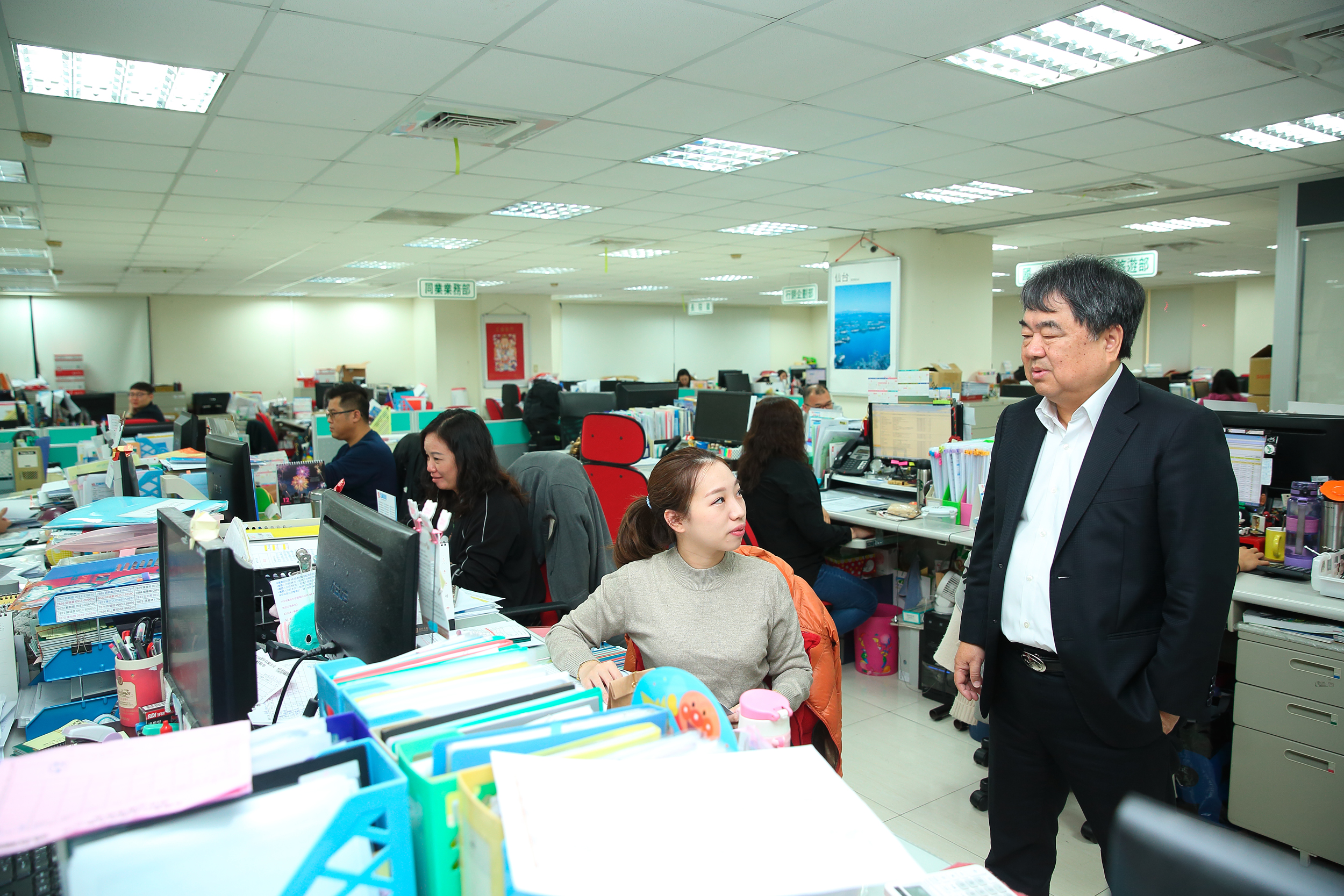 在員工眼中，許順富好溝通沒架子，也給予很大發揮空間。