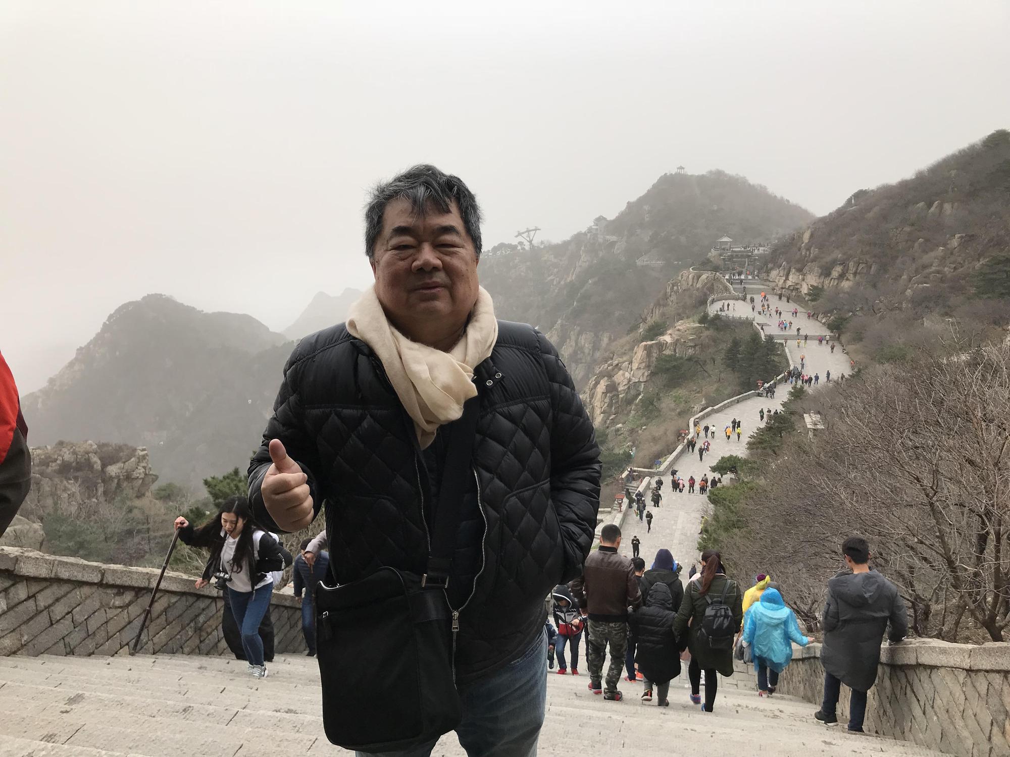 這幾年公司狀況穩定，許順富會利用連假與家人一起參加公司行程，四處走走看看。（許順富提供）