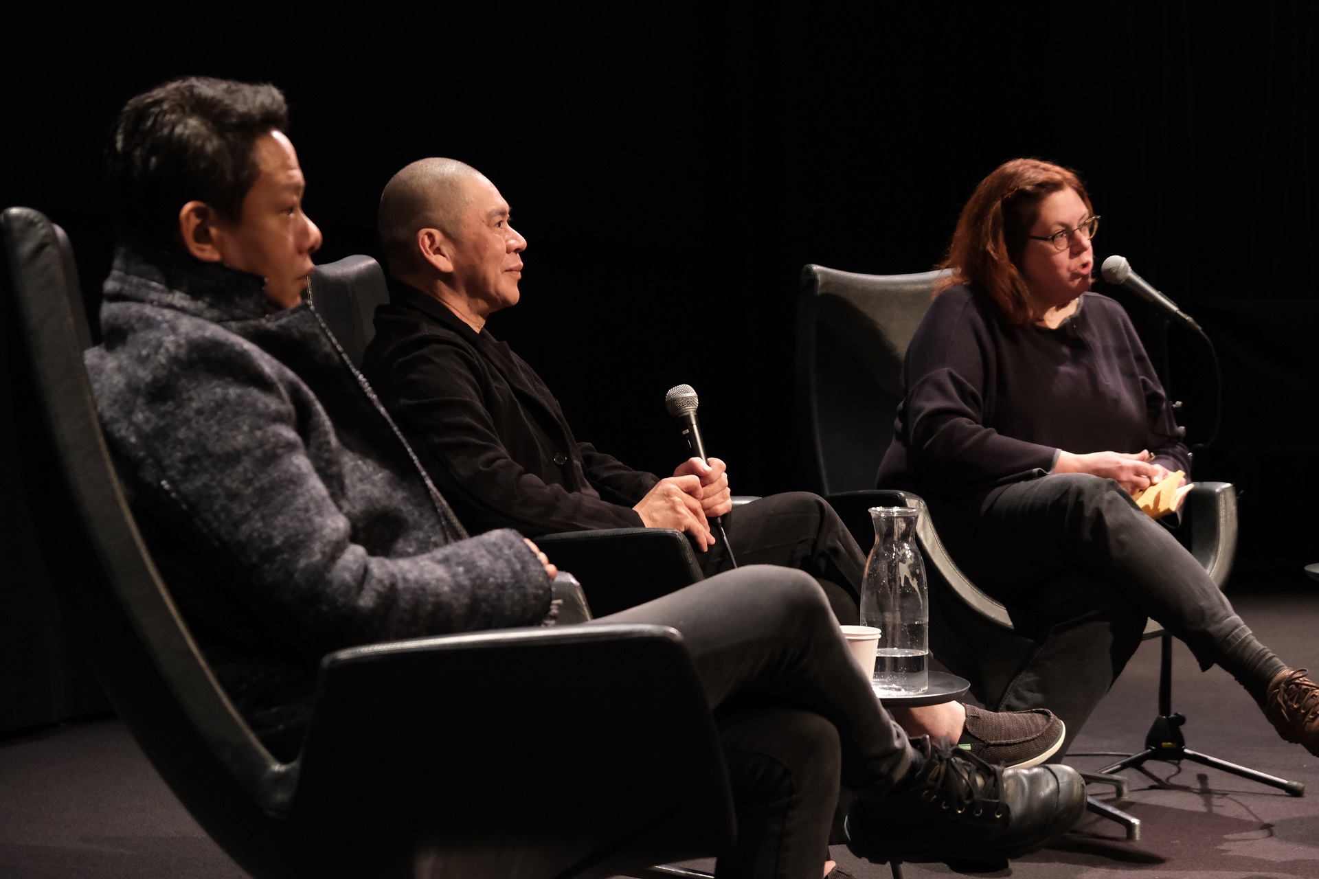 蔡明亮導演與李康生至阿姆斯特丹參與VR電影《家在蘭若寺》展映活動。（HTC提供）