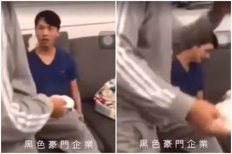 林男因肉圓沒加辣而家暴妻兒，引發公憤，被憤怒的網友打到住院，至今不敢返家。（翻攝畫面）