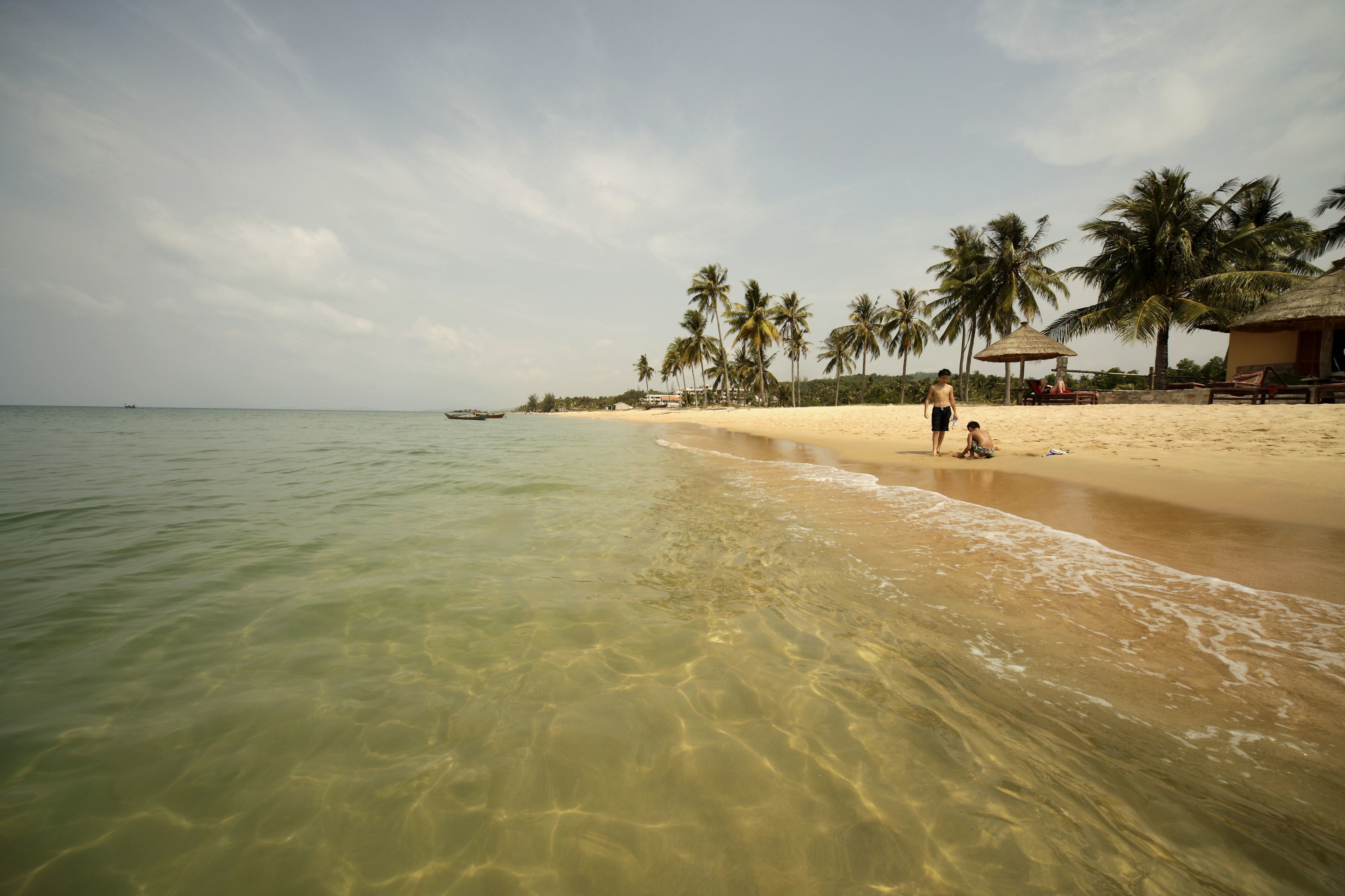 越南西南部的富國島海與沙灘純淨自然,吸引了眾多韓國人前去觀光。(東方ic)