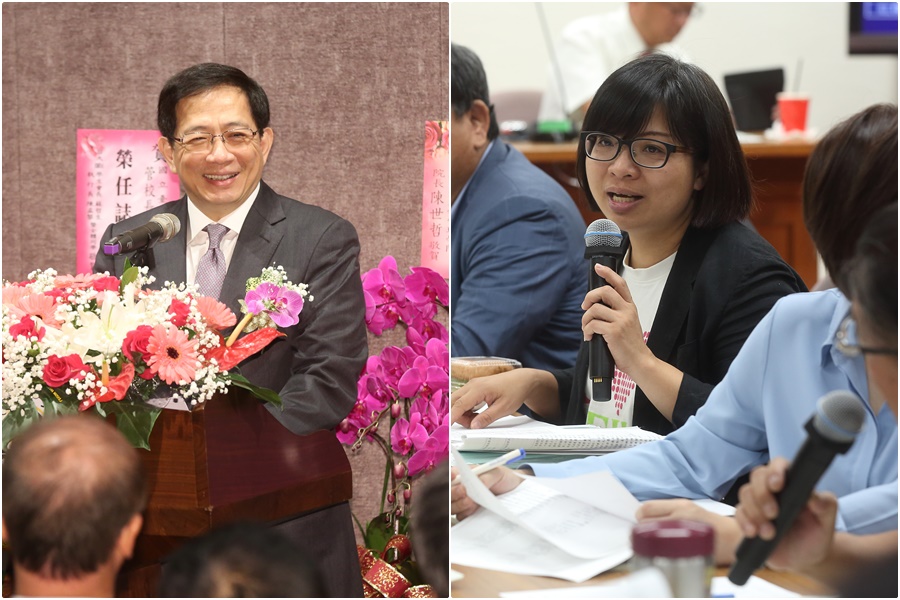 民進黨立委林淑芬（右圖）在臉書上痛批管中閔任公職期間違反兼職規定「這是對民主最大的破壞」。