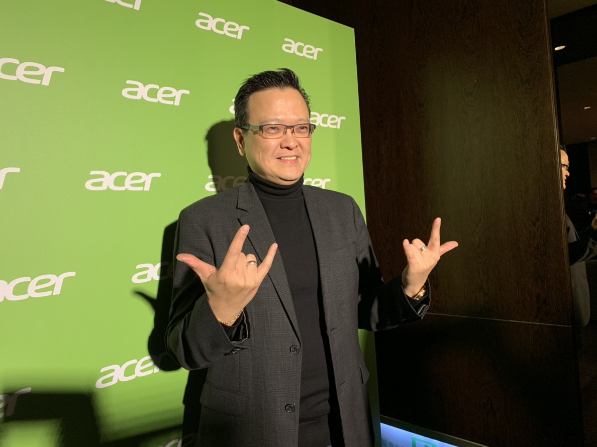 宏碁泛亞營運總部暨台灣區總經理侯知遠表示，今年泛亞區電競營收目標設定為再翻倍成長。