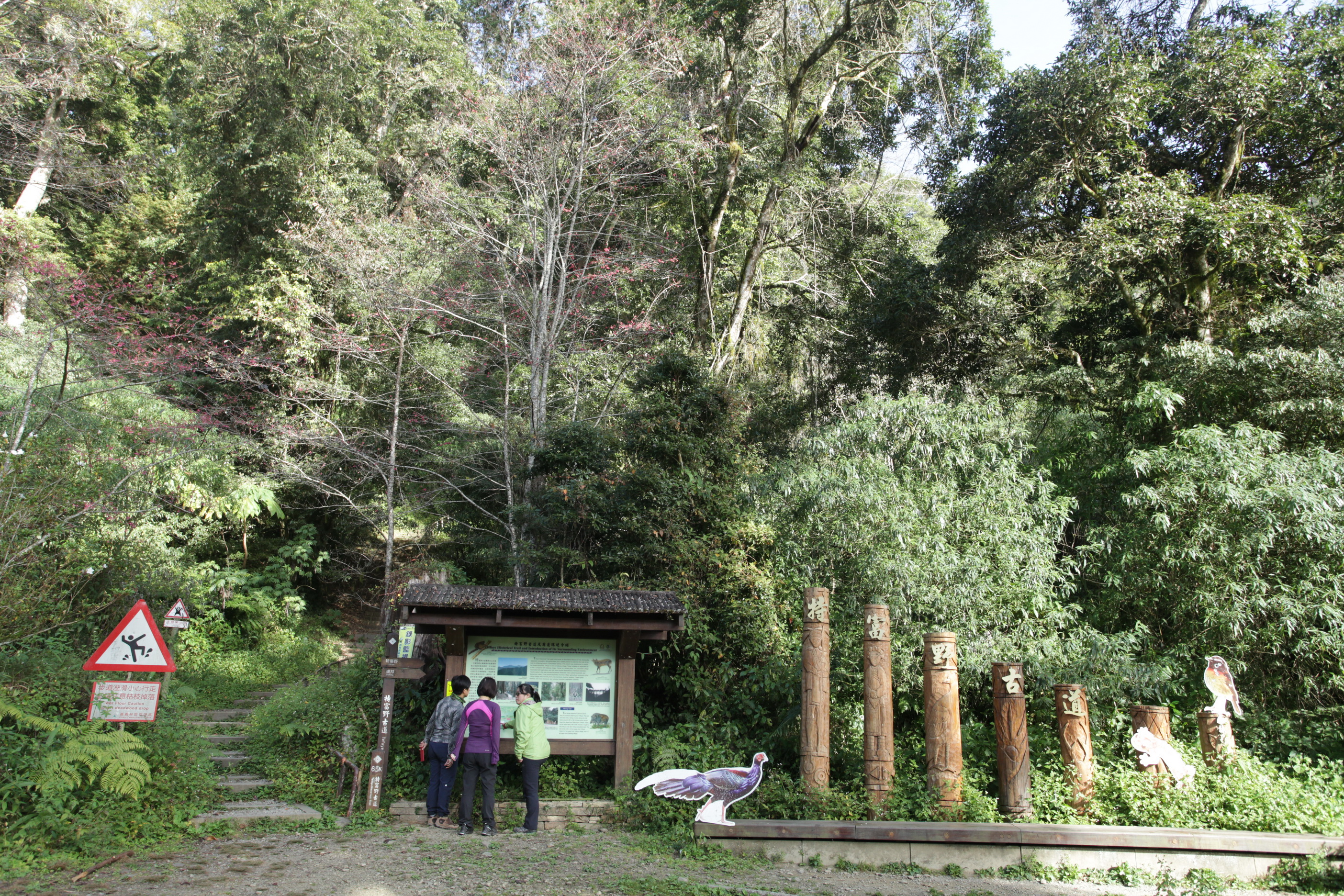 古道特富野端，有一涼亭。
