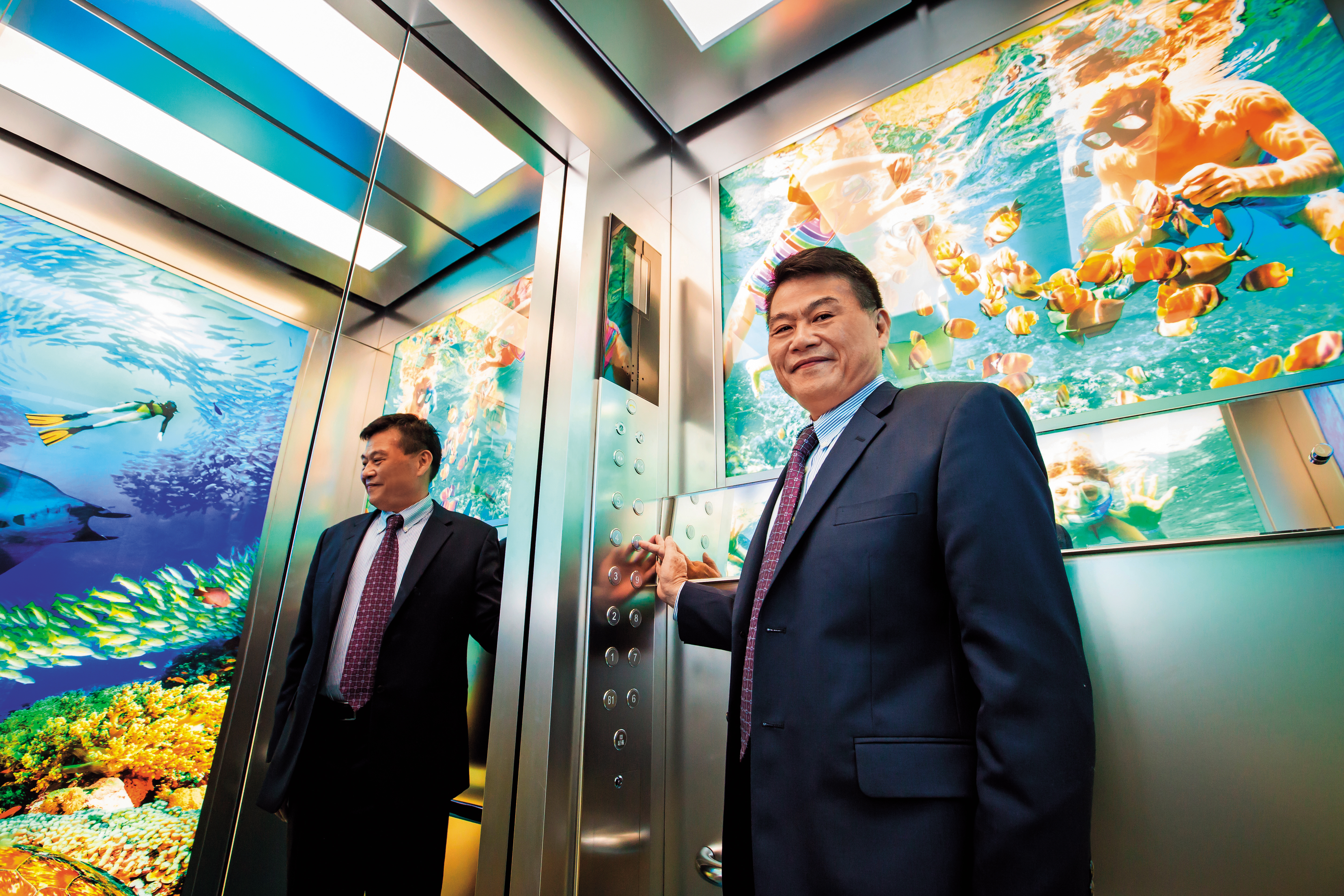 在電梯業打滾超過40年的游本立，是台灣電梯業界的老士官長。